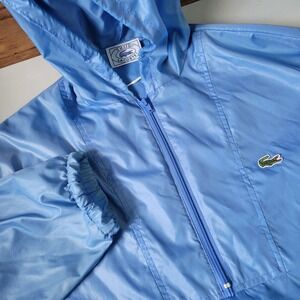 Vintage IZOD Lacoste Windbreaker Pullover Jacket Light Blue Size L